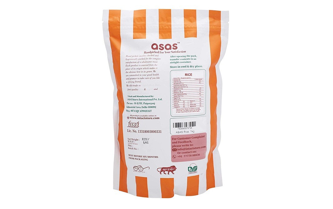 Asas Basmati Rice (1121)    Pack  1 kilogram